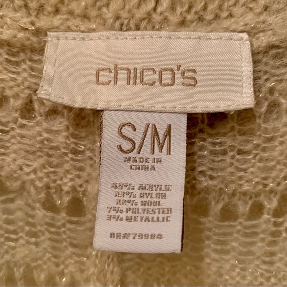 Chico’s Open Knit Knee-Length Cardigan - Picture 5 of 6